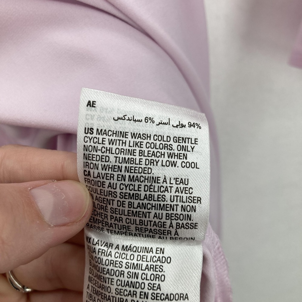 Alfani Shirt Womens 2XL Lavender Rain Lilac Cold Shoulder Stretch Asymmetrical - Picture 7 of 15